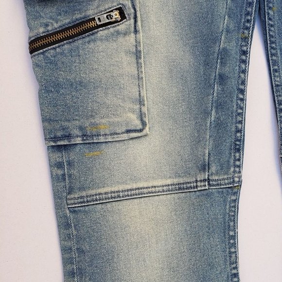 New GUESS Men's Slim Tapered Zip Cargo Jeans sz 32 - Picture 6 of 9